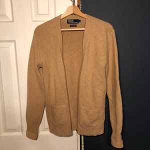 Polo Ralph Lauren camel hair cardigan sweater